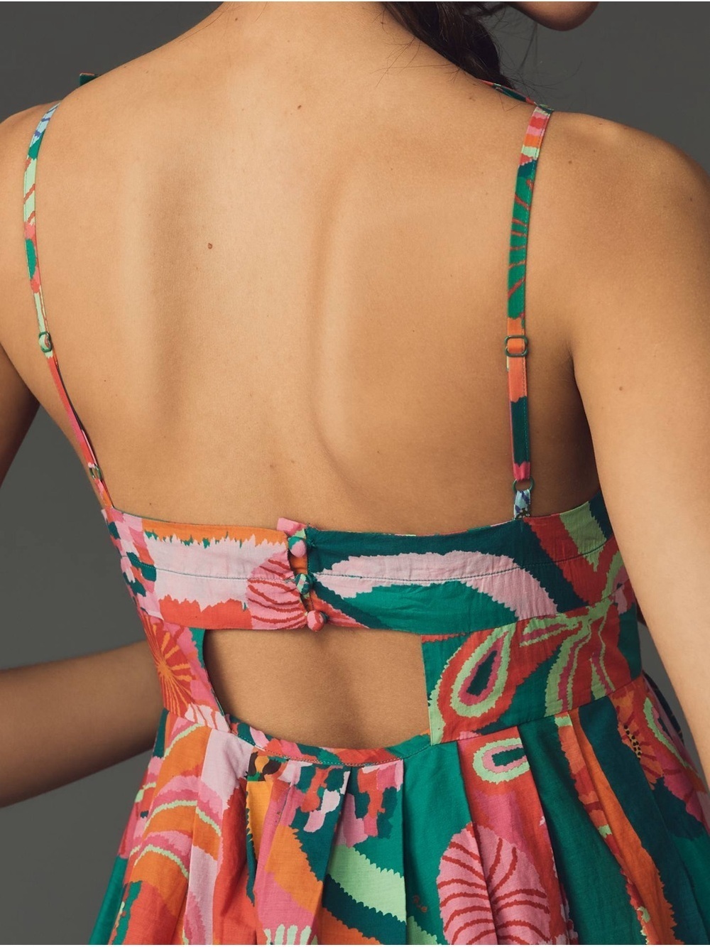 FARM Rio x Anthropologie Pleated Palm Midi Dress - Picture 4 of 9